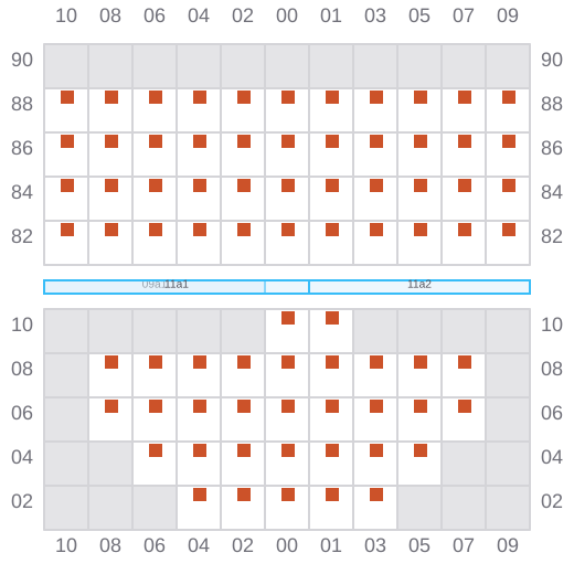 Bay 011 view and slots of FERDINANDA S