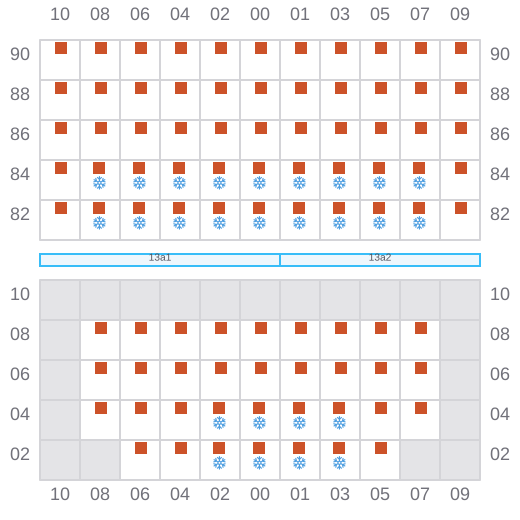 Bay 015 view and slots of FERDINANDA S
