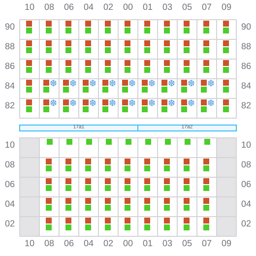 Bay 017 view and slots of FERDINANDA S