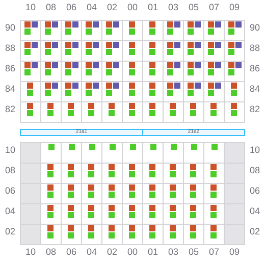 Bay 021 view and slots of FERDINANDA S