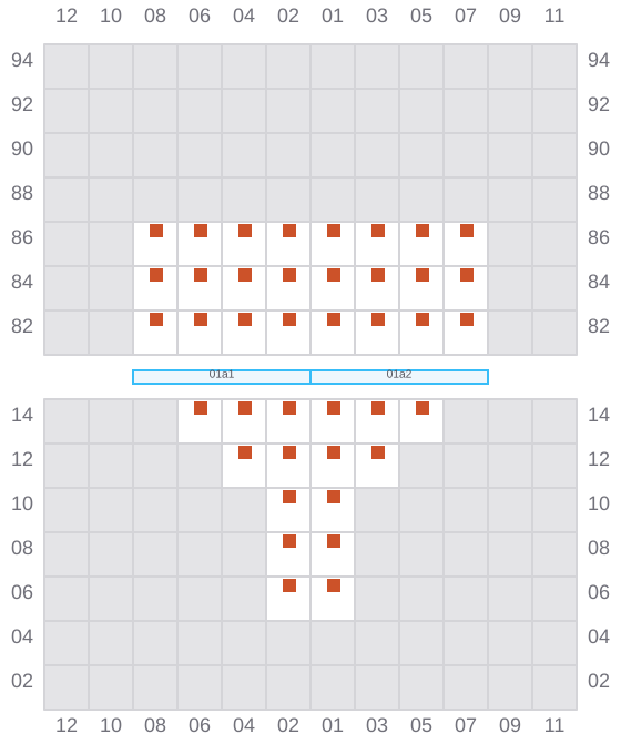 Bay 001 view and slots of AS PAOLA