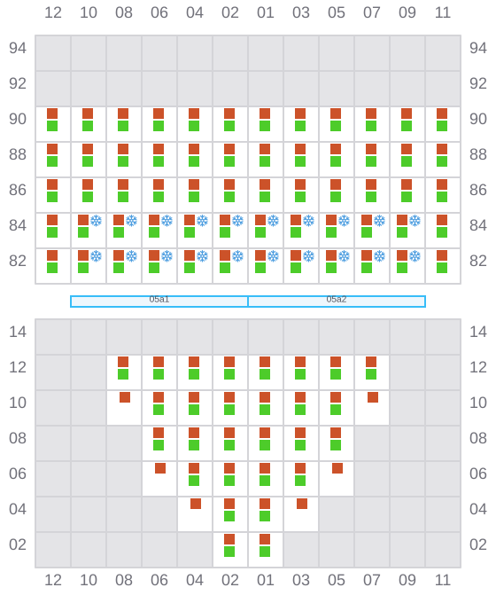 Bay 007 view and slots of AS PAOLA