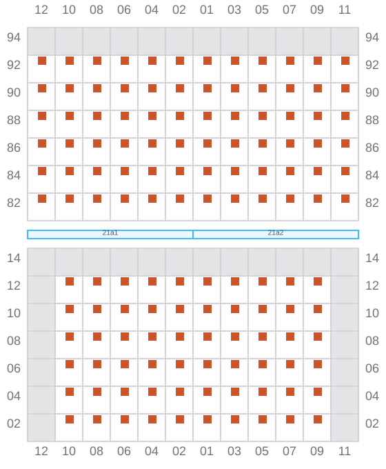 Bay 021 view and slots of AS PAOLA