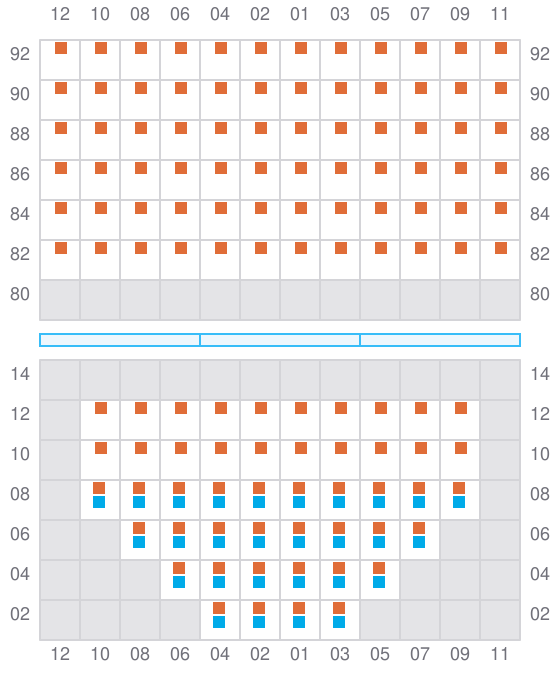 Bay 039 view and slots of CMA CGM PUERTO ANTIOQUIA