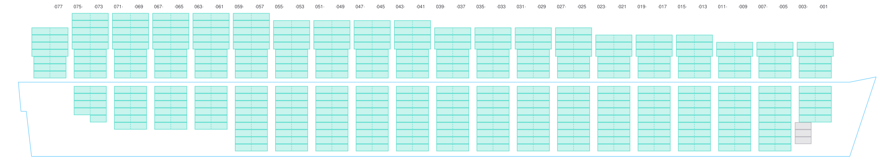 Side view of YM UPWARD