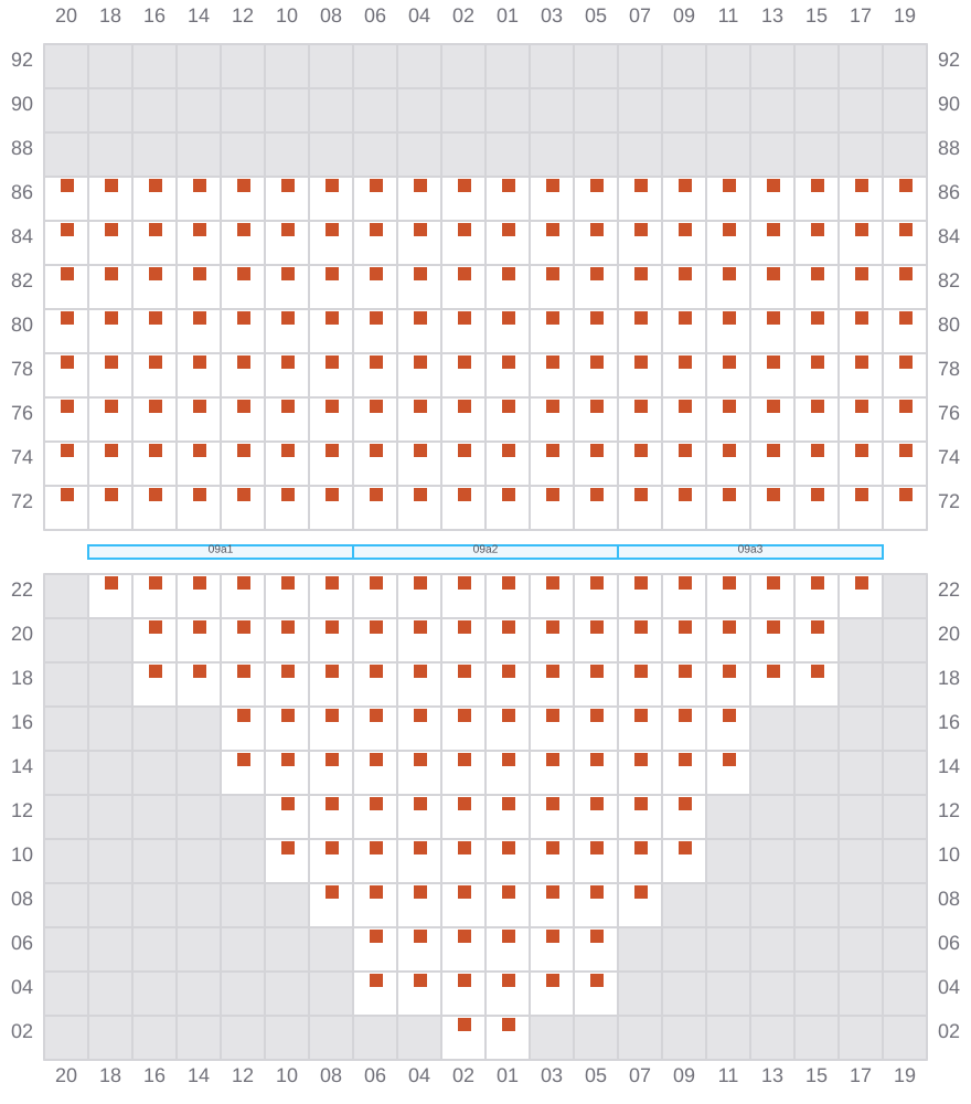 Bay 011 view and slots of CMA CGM PANAMA