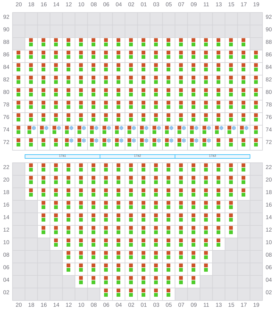 Bay 017 view and slots of CMA CGM PANAMA