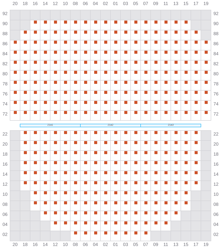 Bay 023 view and slots of CMA CGM PANAMA