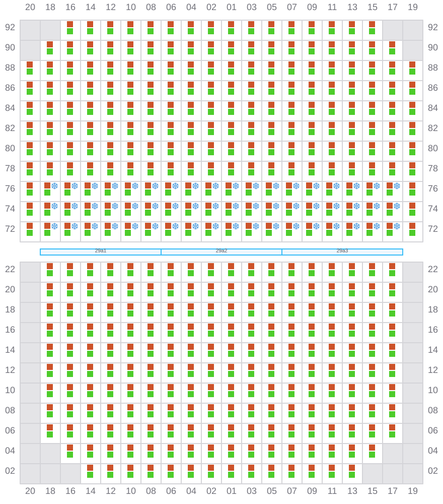 Bay 029 view and slots of CMA CGM PANAMA
