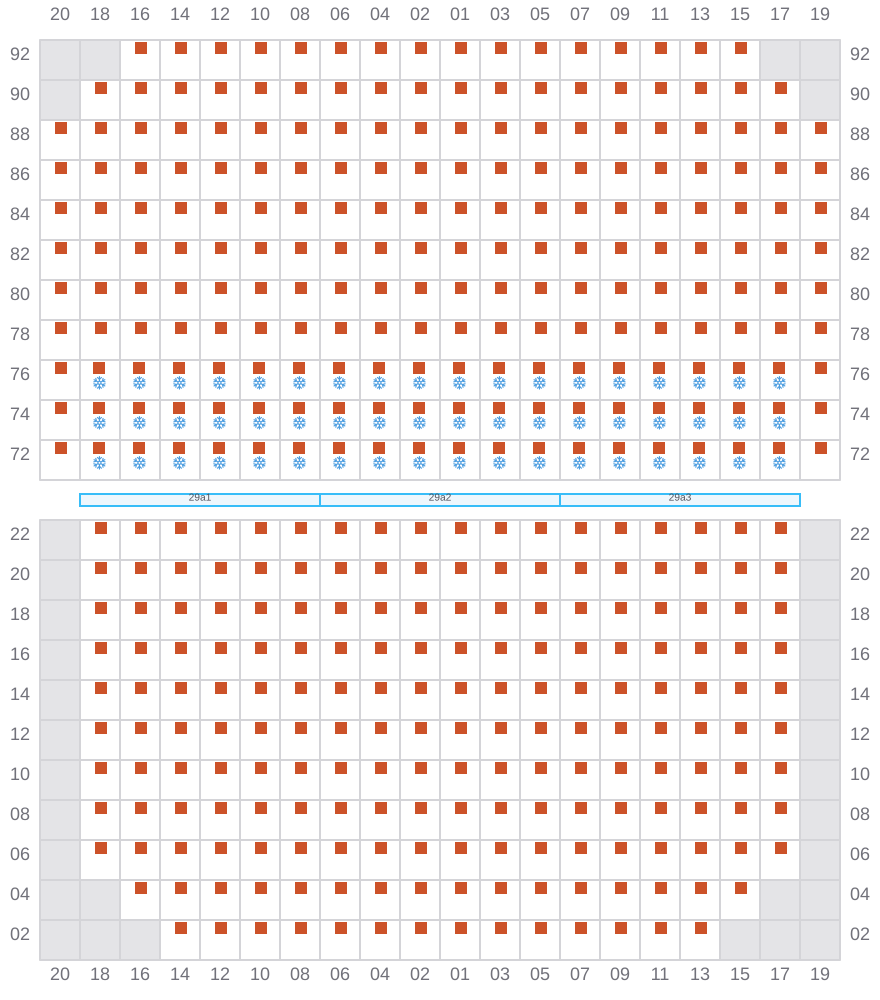 Bay 031 view and slots of CMA CGM PANAMA