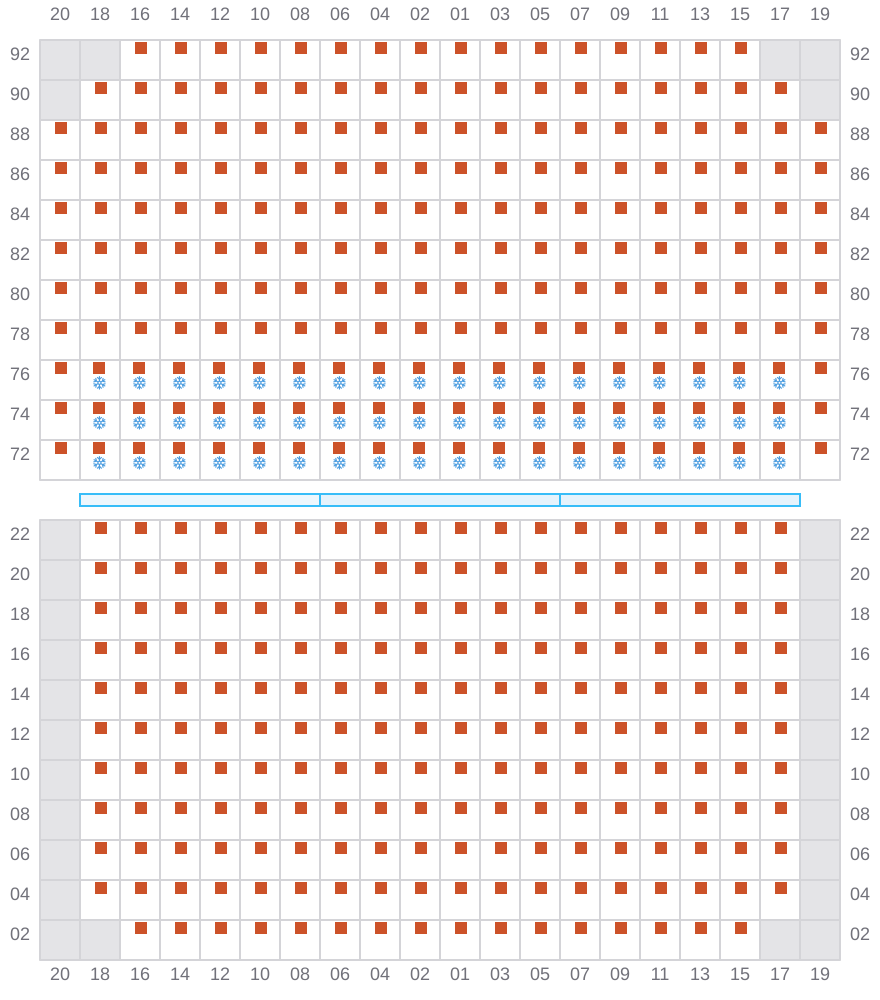 Bay 035 view and slots of CMA CGM PANAMA
