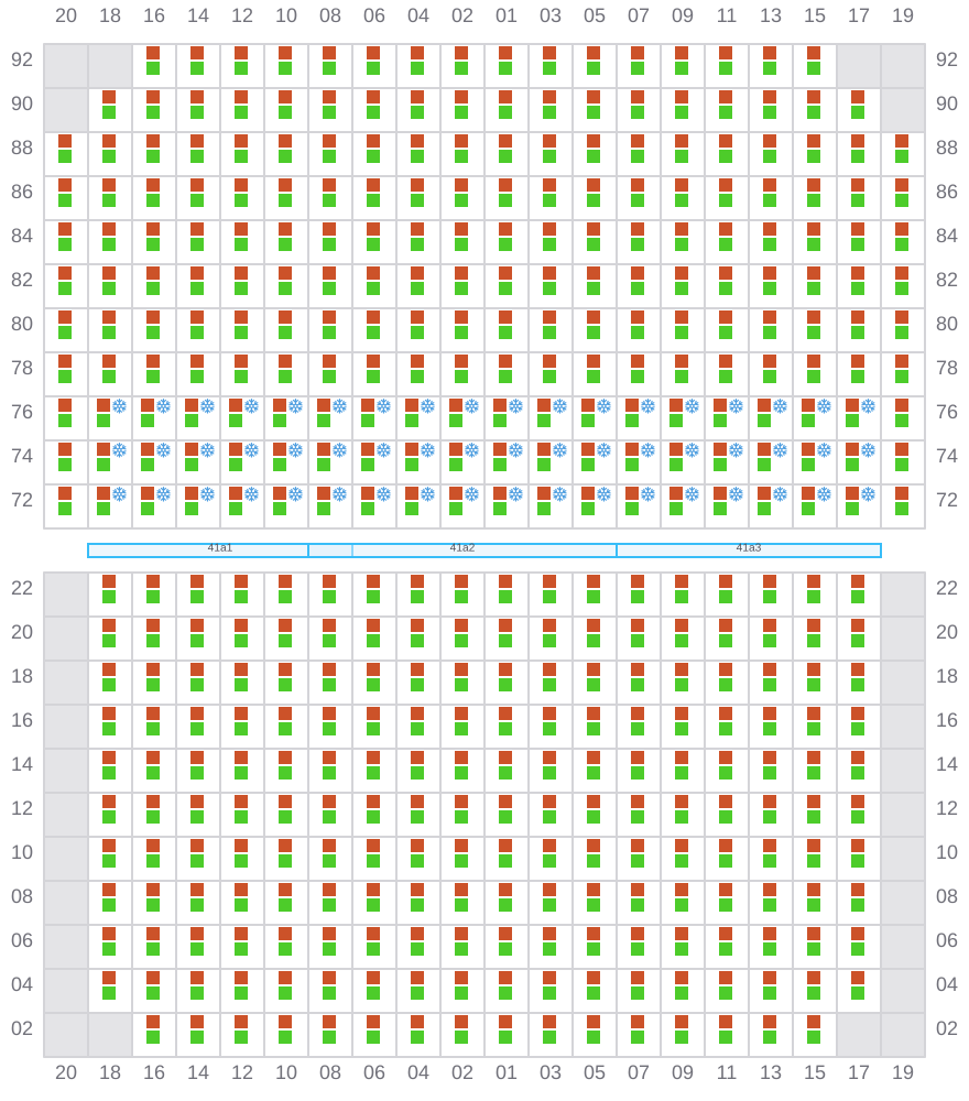 Bay 041 view and slots of CMA CGM PANAMA