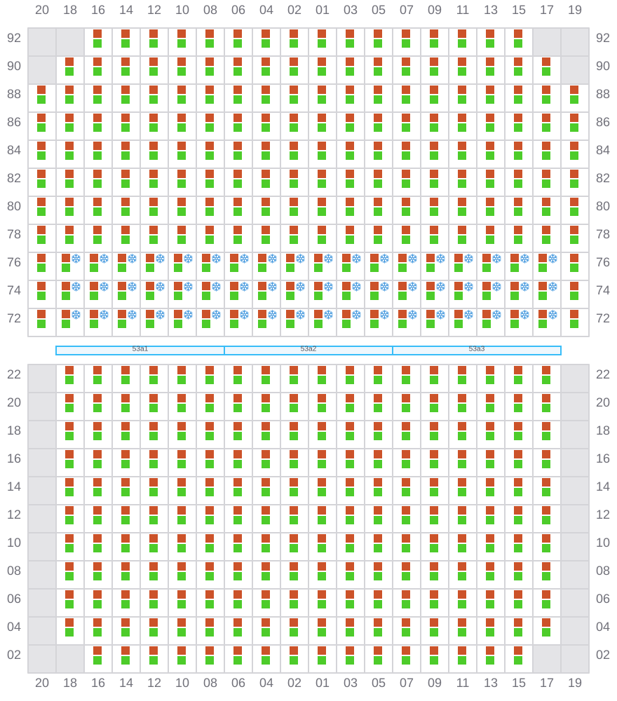 Bay 053 view and slots of CMA CGM PANAMA