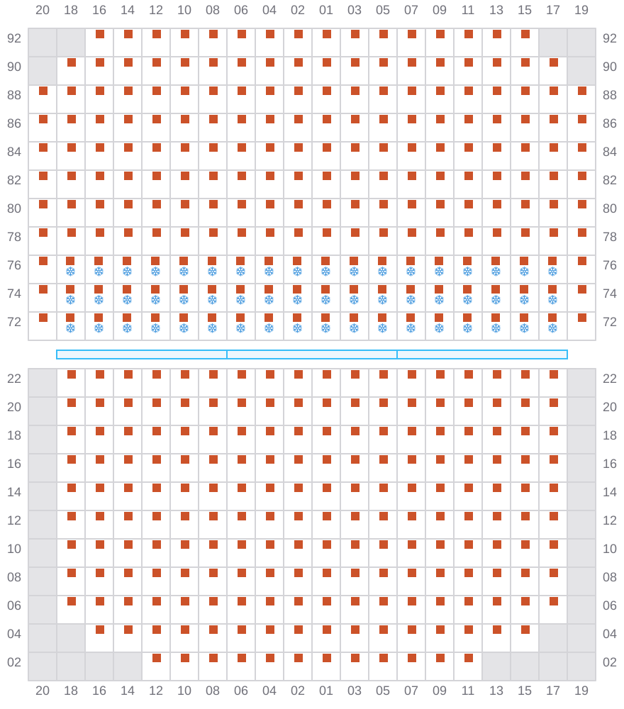 Bay 059 view and slots of CMA CGM PANAMA