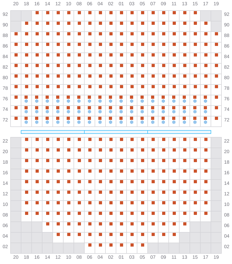 Bay 067 view and slots of CMA CGM PANAMA