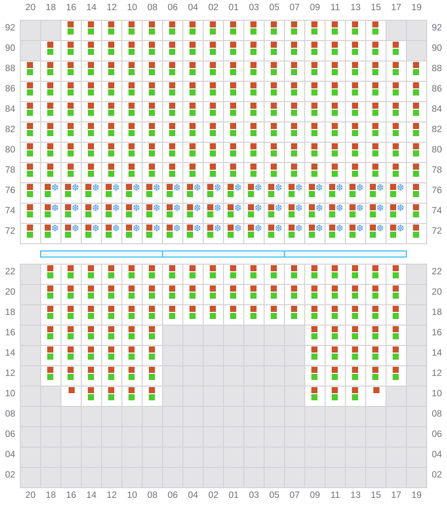 Bay 073 view and slots of CMA CGM PANAMA